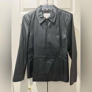 Worthington Women’s Black Leather Jacket Size M